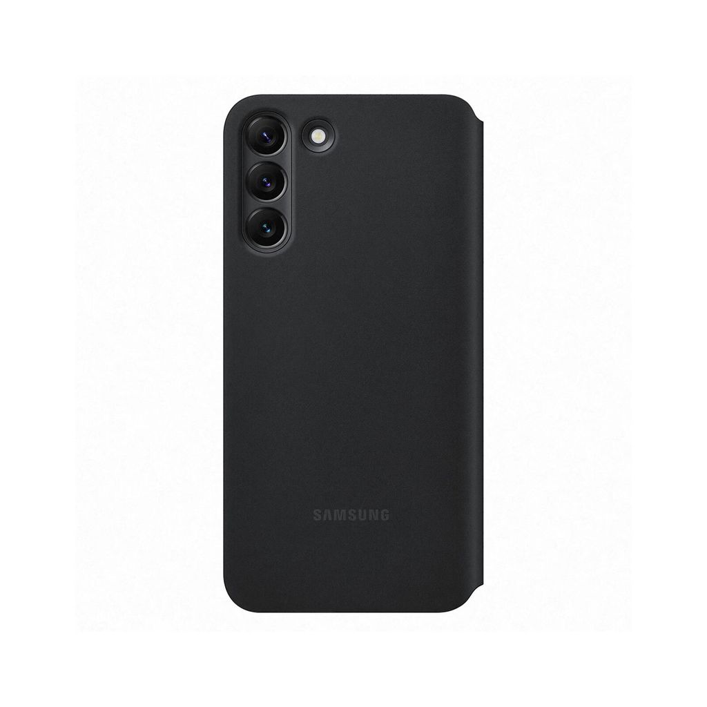 A black Samsung phone case is shown against a white background.
