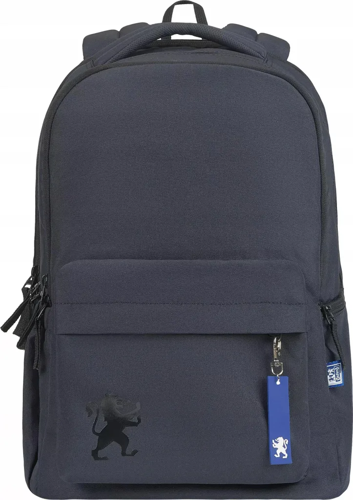Sac à dos scolaire Oxford noir pour lycéen format A4 et ordinateur