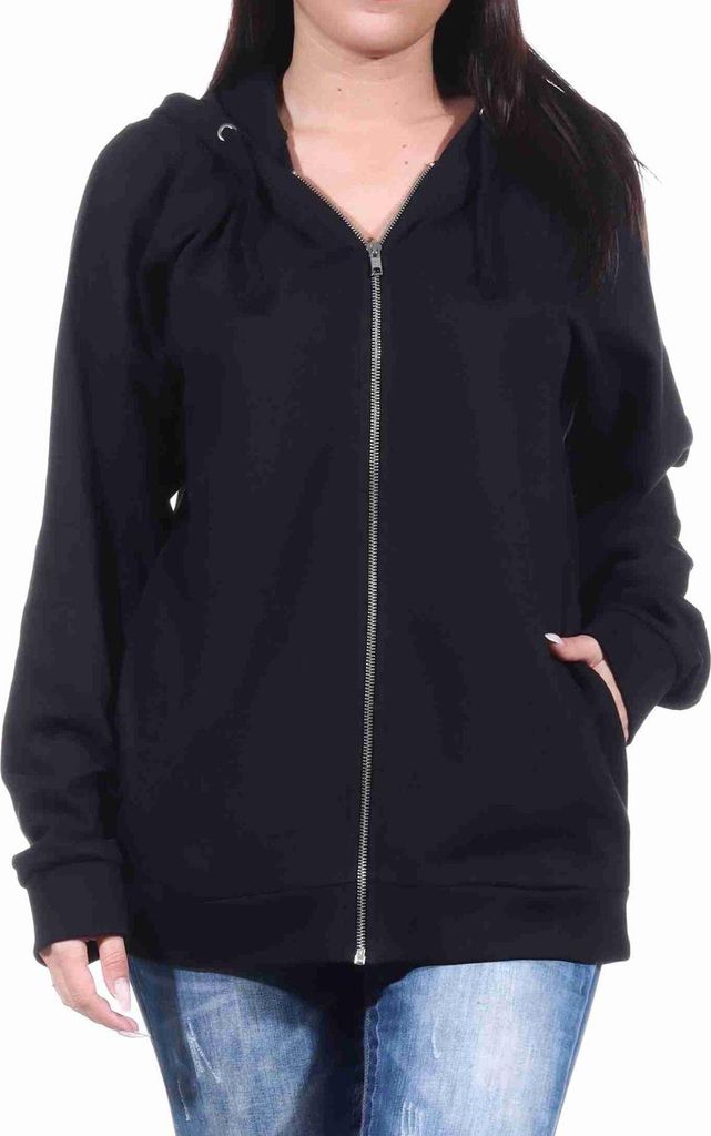 Uni Trainings-Jacke mit Kapuze für Hausanzug Oberteil;schwarz,M