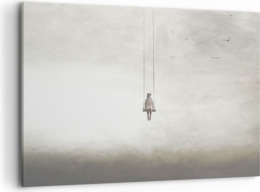 Bild auf Leinwand - Leinwandbild - Einteilig - Schwingen rein Wolken - 120x80cm - Wand Bild - Wanddeko - Wandbilder - Leinwanddruck - Bilder - Wand...
