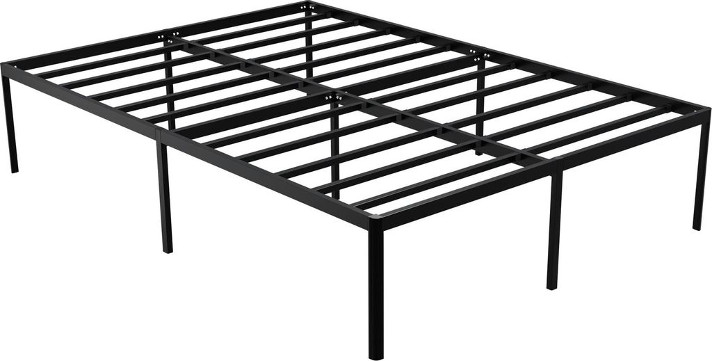 Metallbett RUKIM - Metall Schwarz 140x200x41 cm | Bett 180x200 Bettrahmen Metall Doppelbett
