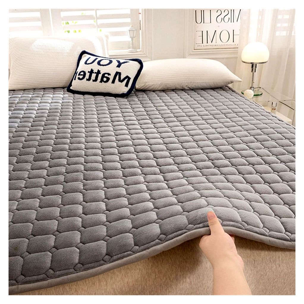 Faltbare japanische Doppel-Futon-Bodenmatte – weiche Isomatte für Zuhause – rutschfest, atmungsaktiv, 150 x 200 cm, 7,6 cm dick