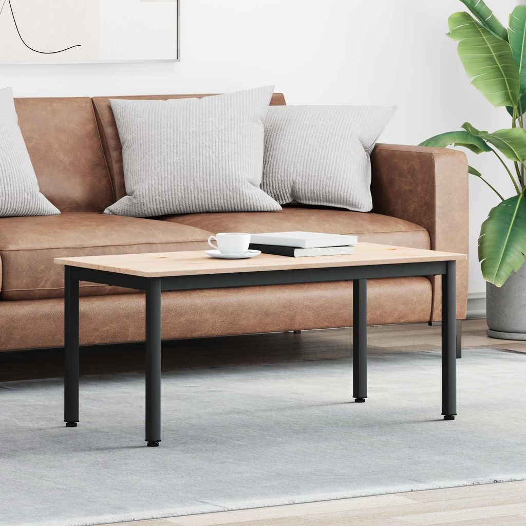 "Schlussverkauf" Couchtisch 1 PC - Modernen Stil - Kaffeetisch - Natur 100x50x45 cm Massives Kiefernholz C9676