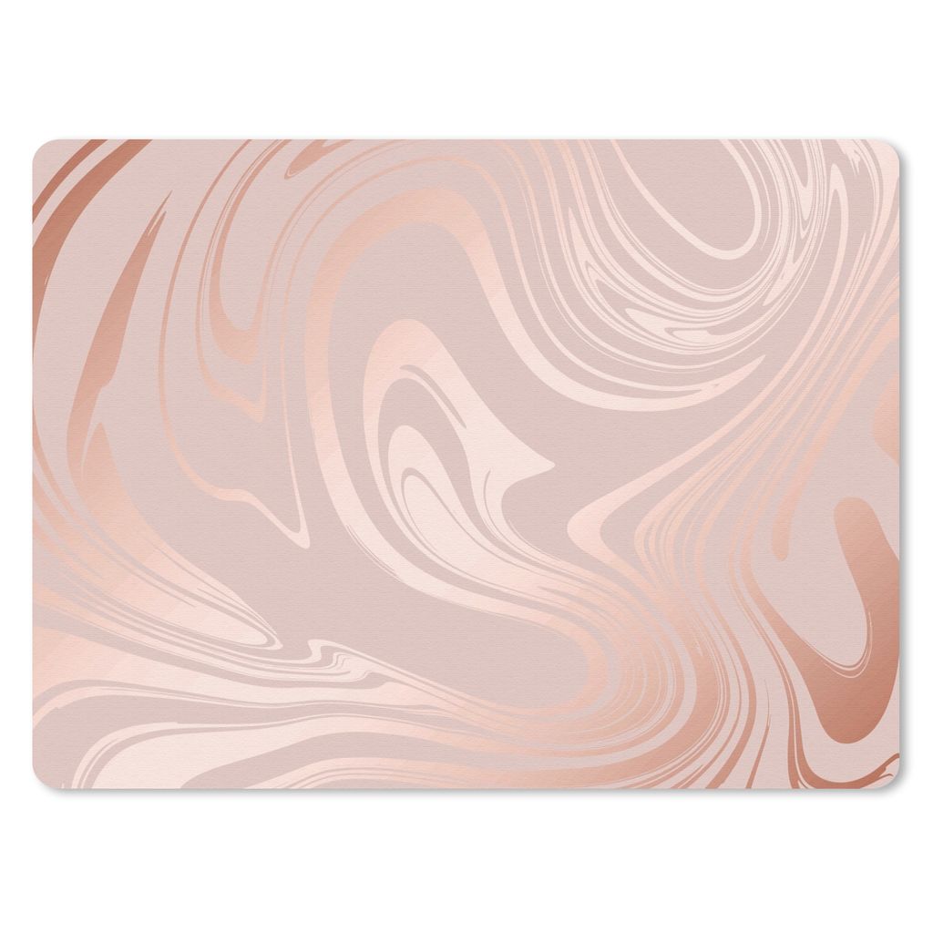 MuchoWow Mauspad Mousepad Marmor - Roségold - Luxus 23x19 cm - Mousepads - Maus Mat - Pad - Mausunterlage - Schreibtischunterlage - Mauspad