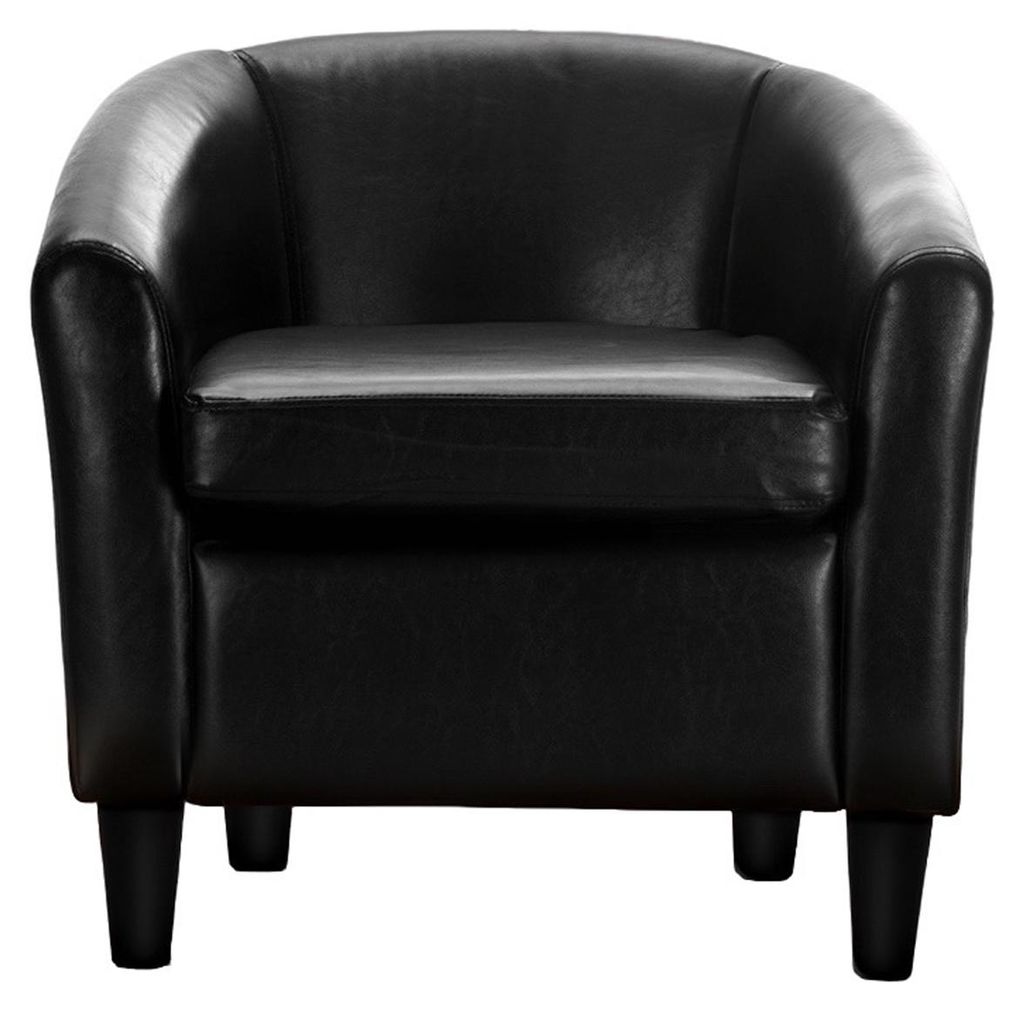 Clubsessel Cadogan Kunstleder Schwarz Produktbild 