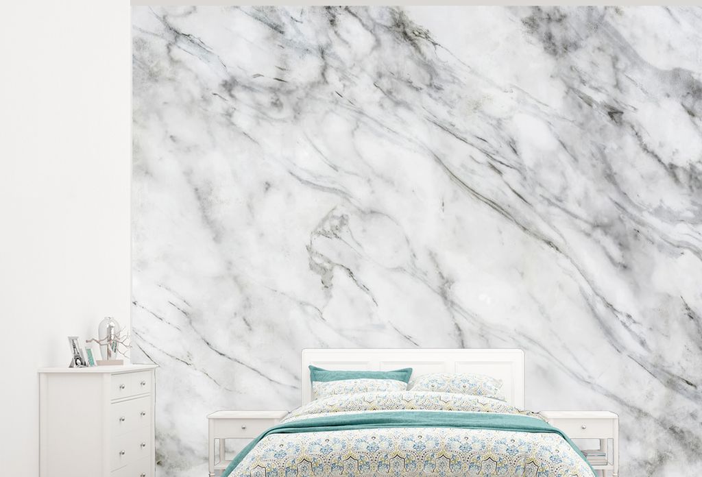 MuchoWow Fototapete für Wohnzimmer oder Schlafzimmer Wandtapete Vinyl Motivtapete Marmor - Stein - Muster - 300x240 cm - Fototapeten