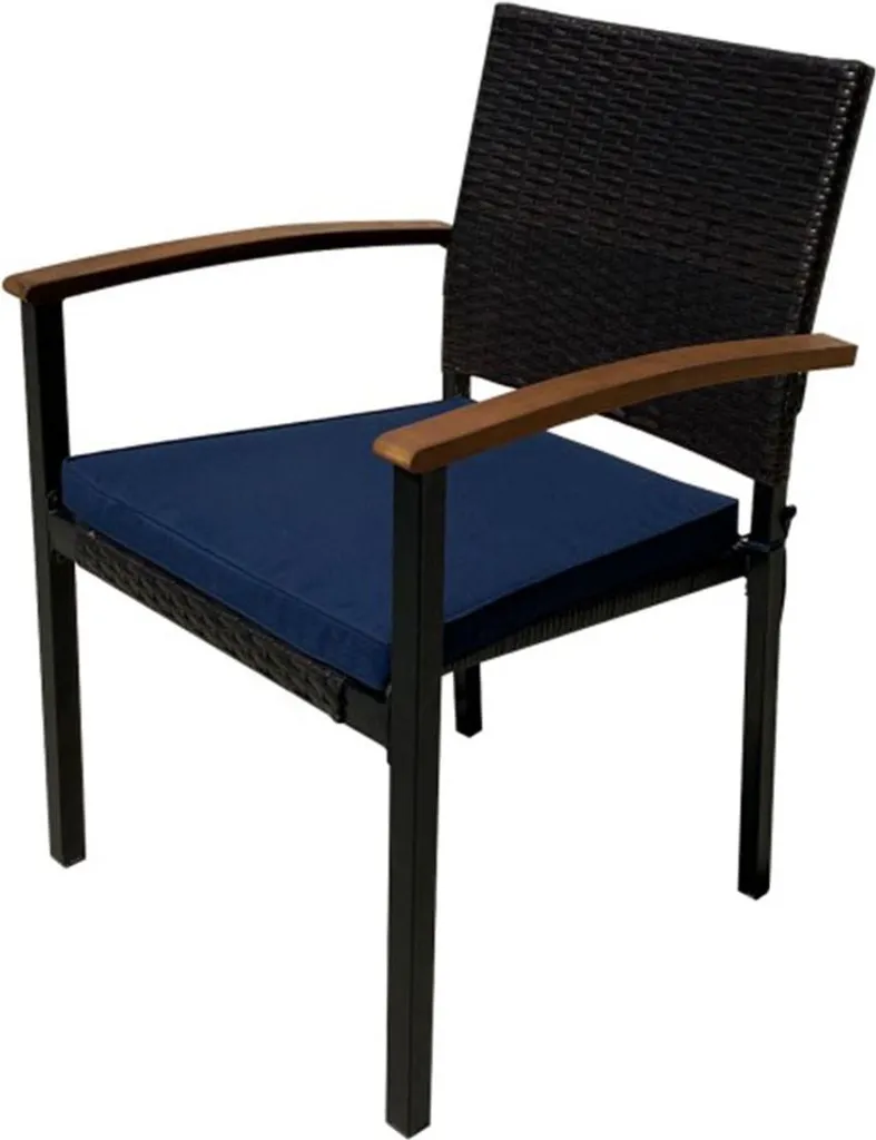 Chaise de jardin Bilbao en acacia, lot de 4 fauteuils repas extérieurs