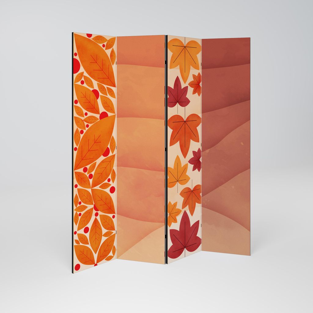 SpaceRebels Paravent Raumteiler - 4-teilig Raumtrenner, Druck 2-Seite - Raumtrenner - Trennwand Wohnung - Room Divider - Spanische Wand Deko Modern...