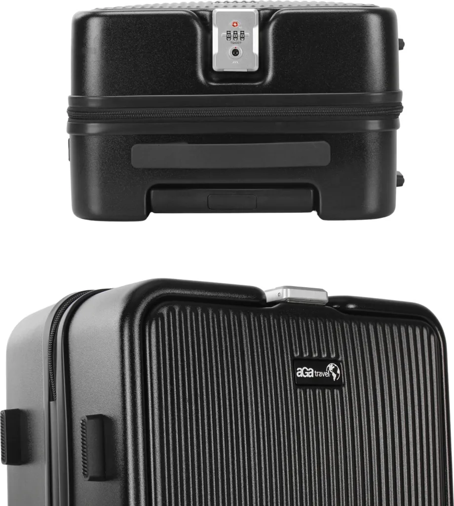 Valise Aga Travel MR4671 Jaune Clair Rigide à 4 Roues 360° Sécurisée - 6