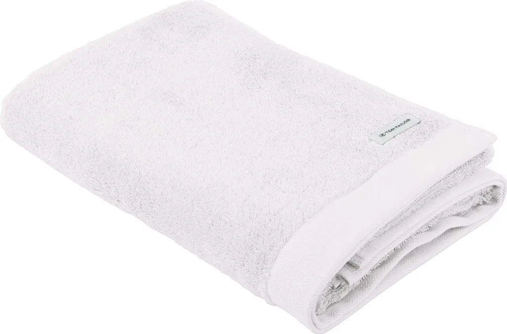 Drap de Douche 100% Coton Blanc Tom Tailor 140x70 cm Moelleux et Durable