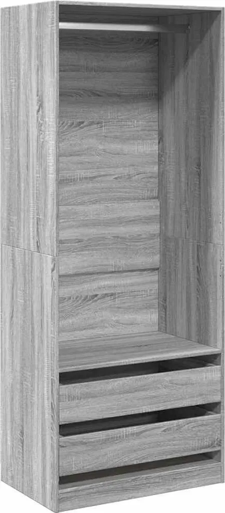 Penderie de rangement Gris Sonoma 80 cm pour chambre et dressing chic