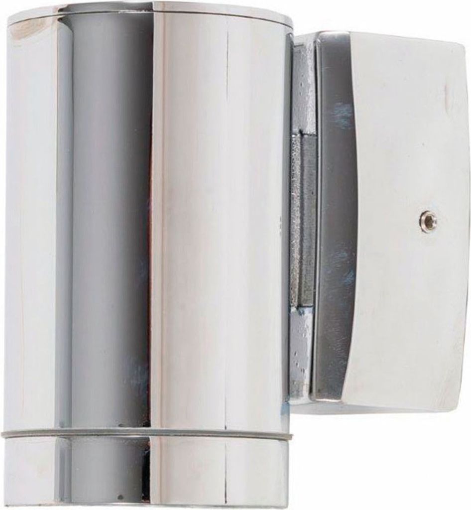 Wandleuchte außen Messing massiv H: 10 cm IP64 GU10 Downlight Spot Haus Terrasse Balkon