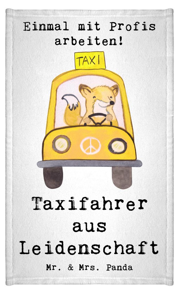 Mr. & Mrs. Panda Handtuch Taxifahrer Leidenschaft - Weiß - Produktbild 