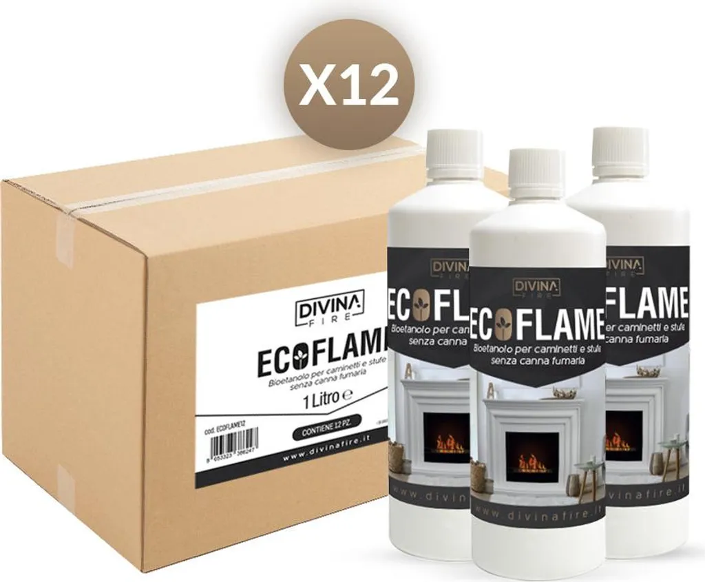 12 Litri Bioetanolo Ecologico Naturale | Combustibile Green per Biocamini