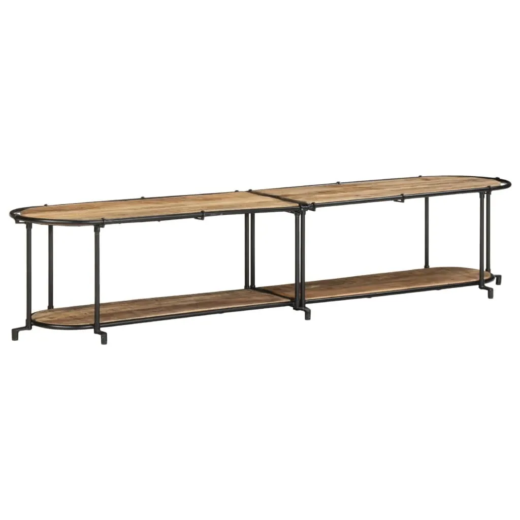 vidaXL Scaffale TV 200x42x40 cm Legno di mango grezzo