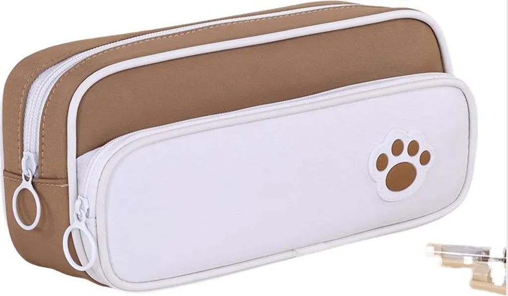 INF Astuccio Zampa di Gatto Caramello Bronzo - Cancelleria Kawaii per Scuola