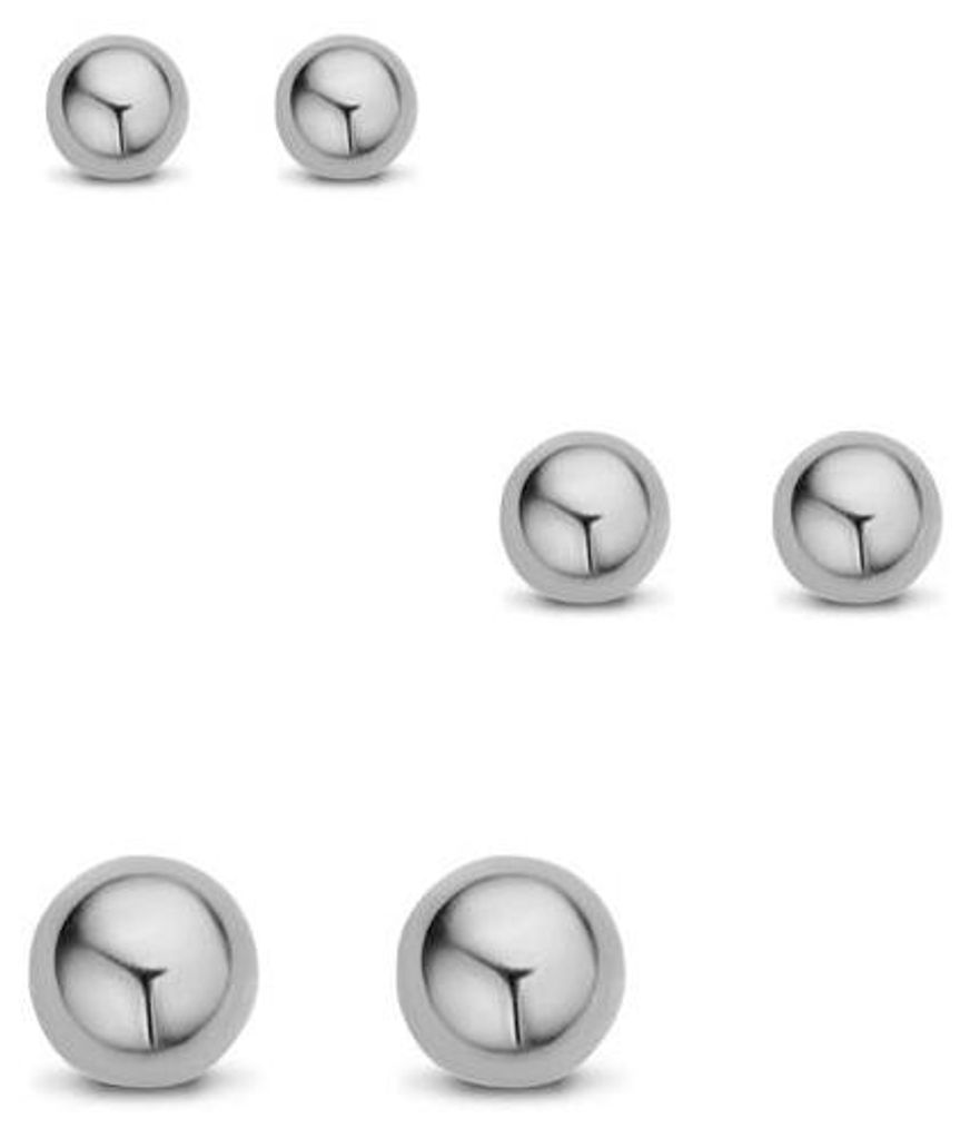 New Bling 929900166 Zilveren Oorknopjes - Setje - 3 Paar - Bolletjes - 3-4-5mm - 925 - Zilver