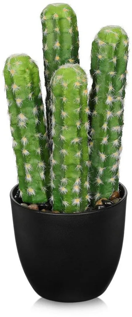 Plante Artificielle Cactus Euphorbia en Pot pour Déco Maison et Jardin Couvert
