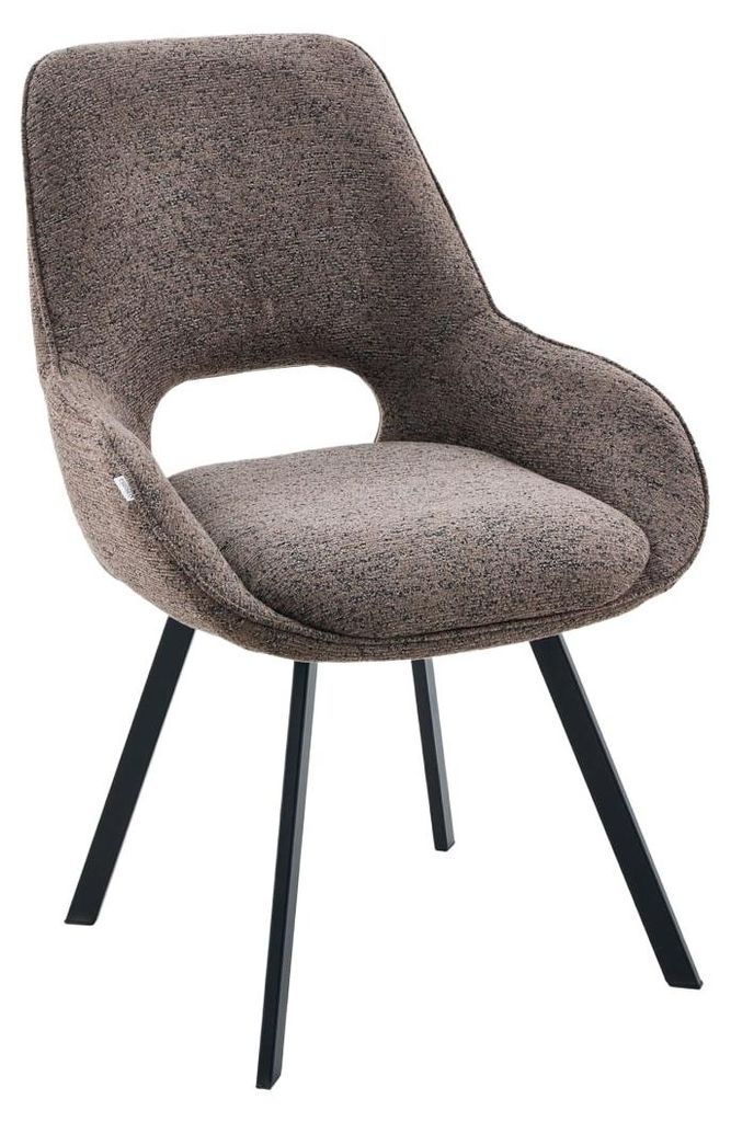 HOMLA ALAGI Stuhl in Stoff braun 57x63x82 cm