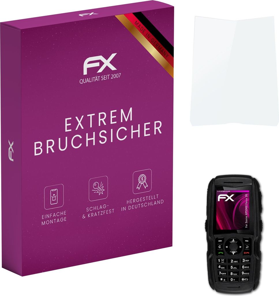 atFoliX FX-Hybrid-Glass Displayfolie kompatibel mit Sonim XP5300 Force 3G Glasfolie
