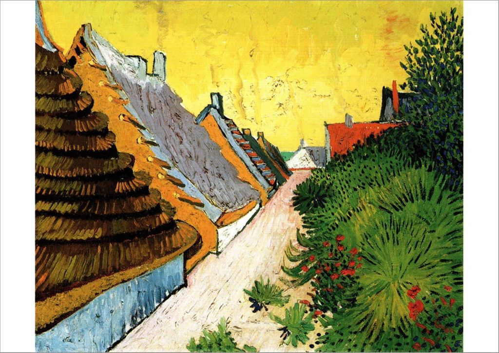 Kunstkarte Vincent van Gogh "Dorfstraße in Saintes-Maries"