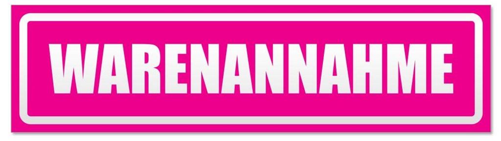 Kiwistar - Autoaufkleber - Pink - 20 x 5,3 cm - Warenannahme invertiert - Hinweis Aufkleber Sticker für Auto, Kfz, Fahrrad, PKW, LKW