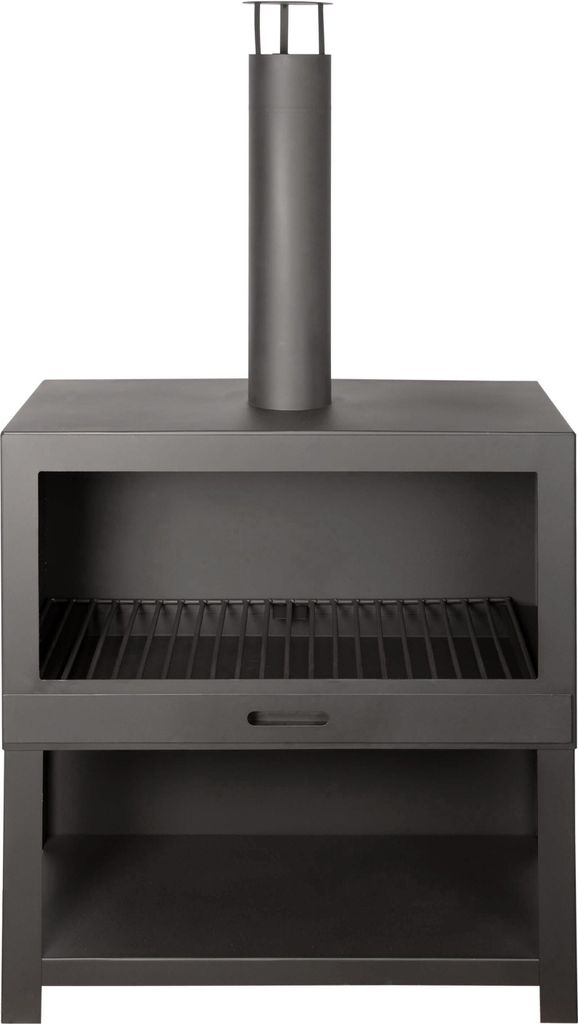 Esschert Terrassenherd + Holzlager Schwarz L