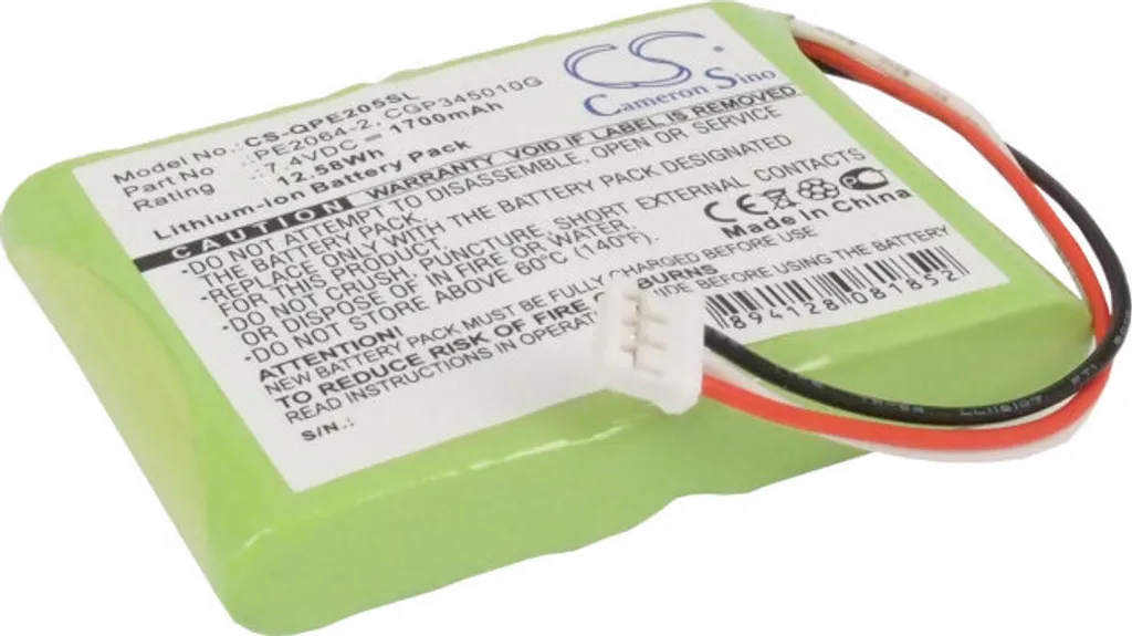 Batteria TECHTEK per Q-Sonic Multimedia X-Dream-Player PE-2058 - 1