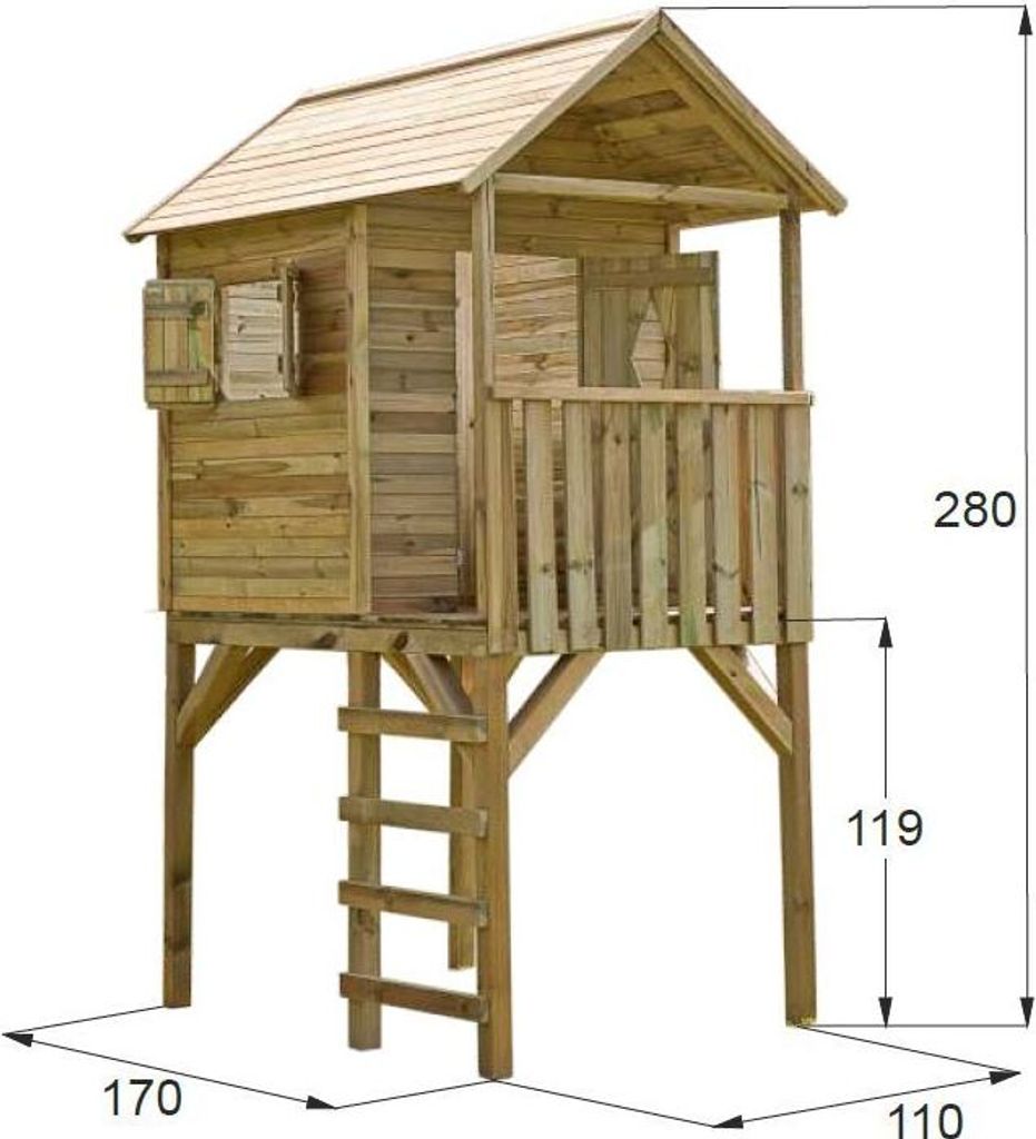 Kinder Spielhaus auf Stelzen D
