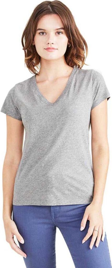 Dockers A1759 Kurzarm-t-shirt Mit V-ausschnitt Grau XS Frau Grau XS