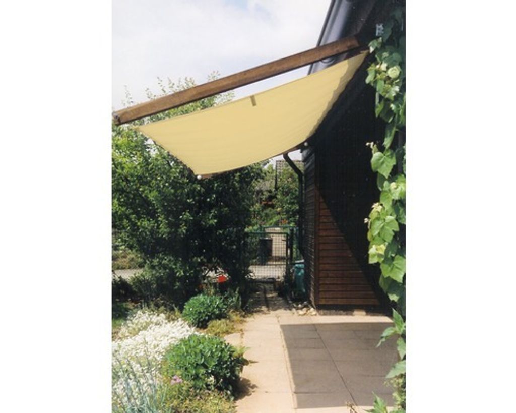 Sonnensegel Rechteck elfenbein mit Regenschutz 160x220 cm