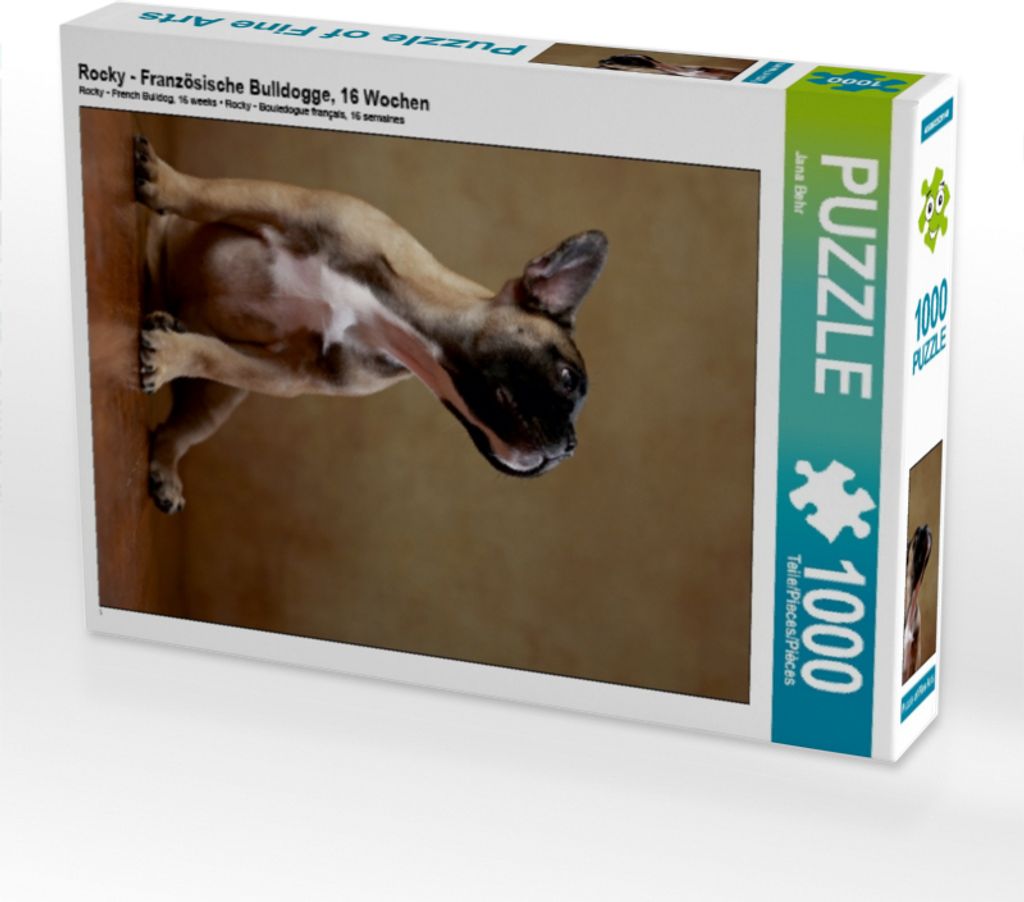 Calvendo Rocky - Französische Bulldogge, 16 Wochen 1000 Teile Puzzle hoch 480x640mm, Behr Jana; 7330833