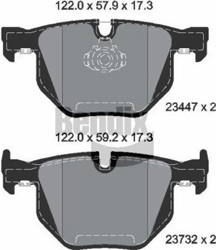 Plaquettes de frein BENDIX BPD1166 idéales pour entretien BMW X5 X6