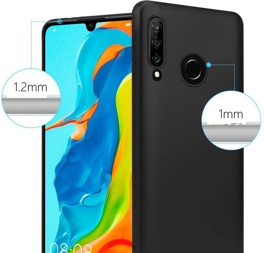 Custodia Cadorabo Huawei P30 Lite: Cover Silicone TPU Nero Robusta - 5