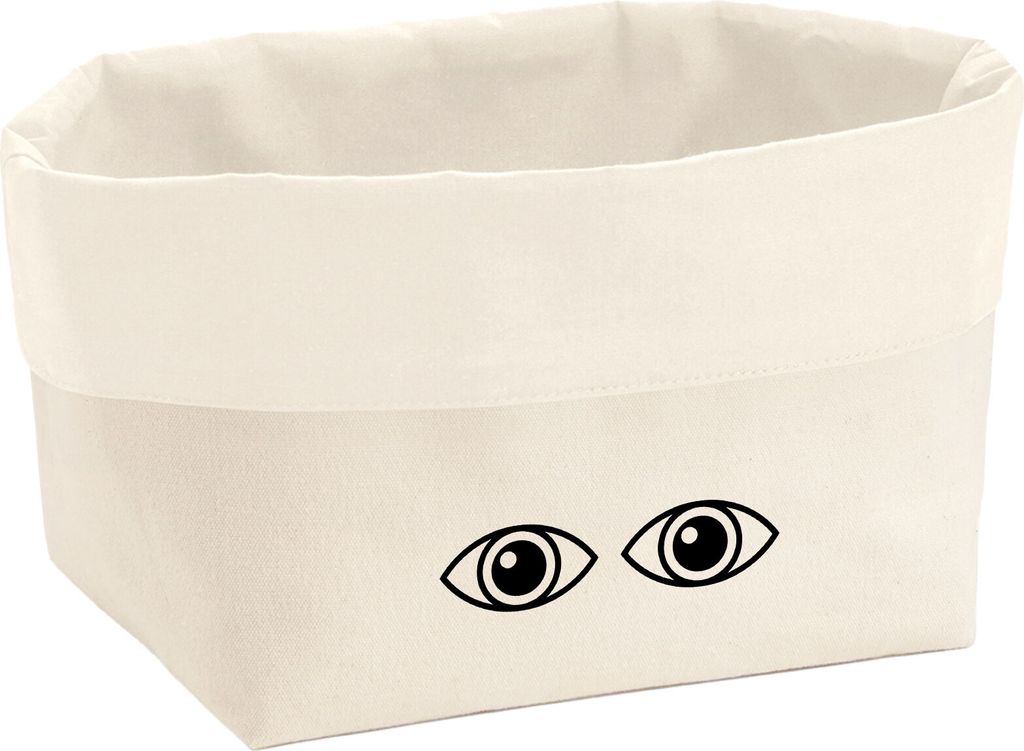 Huuraa Organizer Augen Eyes 8 Liter Large Canvas Baumwolle Utensilo Geschenkidee