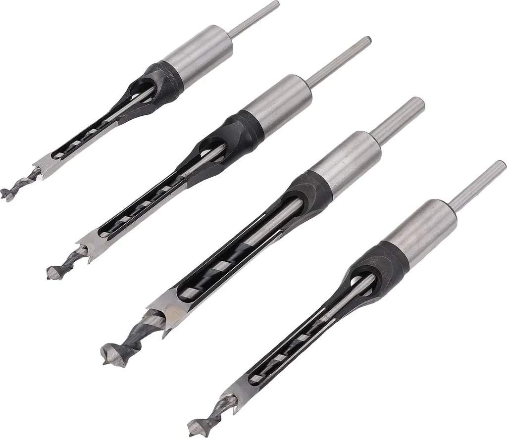 Foret Carré Anti-Éclats pour Assemblages Bois Parfaits - Kit de 4 PCS
