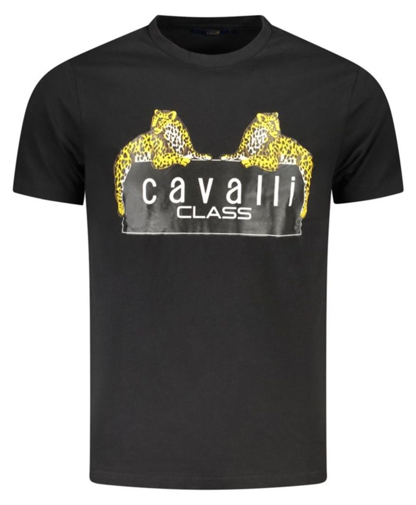Cavalli Class Herren KURZARM-T-SHIRT Schwarz TXT60NJD060_NE05051 : Größe - L Größe: L