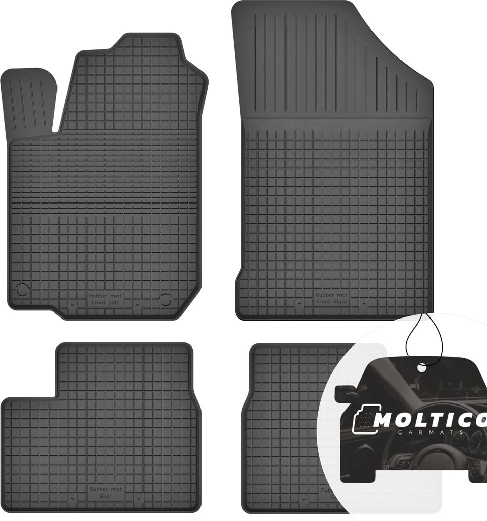 Gummimatten mit Rand Auto Fußmatten Gummi Automatten Passgenau 4-teilig Set - passend für Toyota Auris II 2013-2019