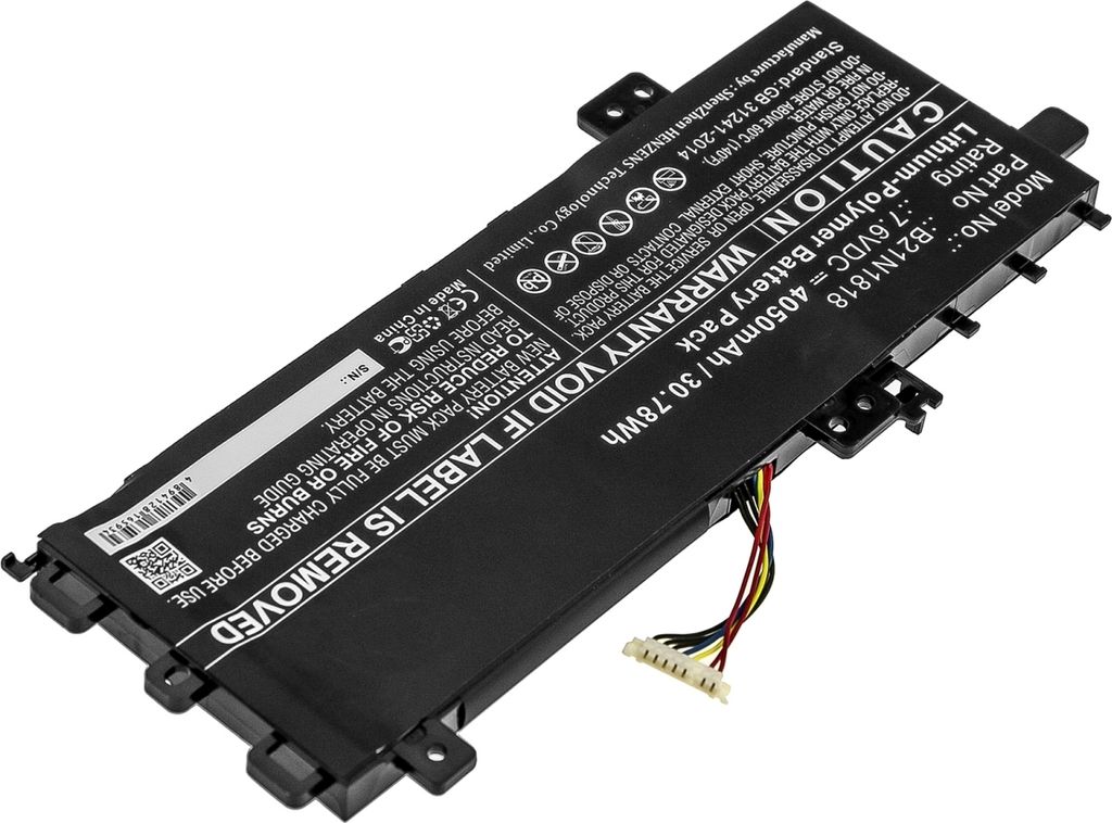 Akku für Asus V5000FB Li-Pol 7,6 Volt 4050 mAh schwarz.