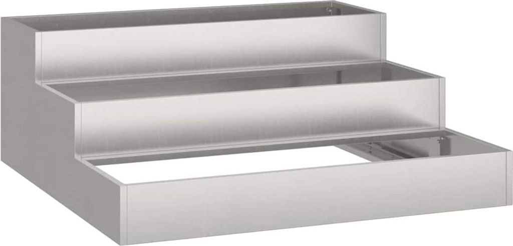 Garten-Pflanzgefäß Silber 90 x 90 x 35 cm Edelstahl