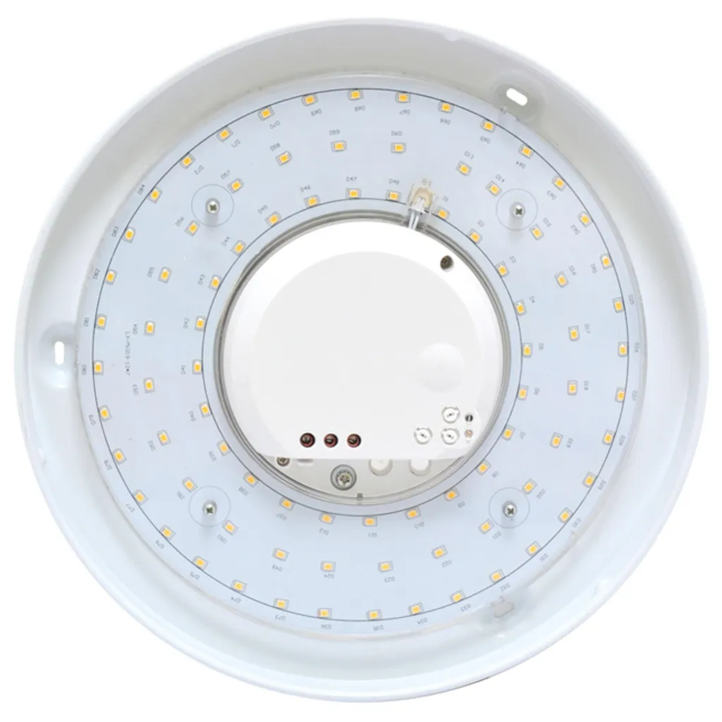 Plafonnier LED IP44 Ecolite avec capteur HF 360 degrés étanche 25W
