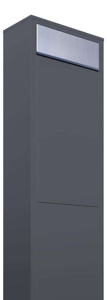 Standbriefkasten Big Box in Anthrazit mit Edelstahlklappe