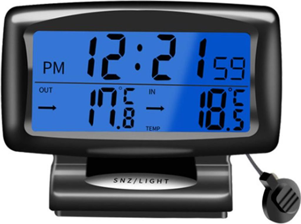 Auto Thermometer Innen & Außen - Digitales LCD Display mit Doppeltemperatur - Elektronischer Komfort für Ihr Fahrzeug