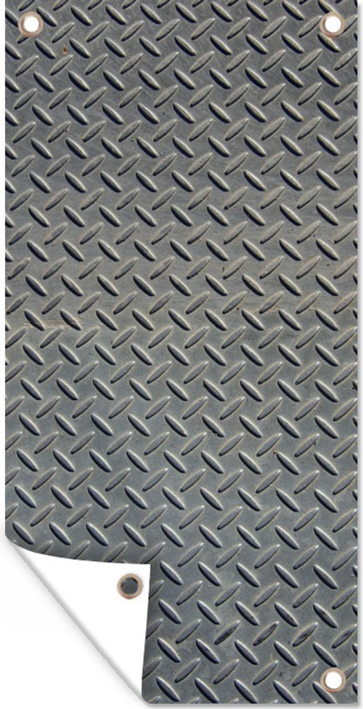 MuchoWow 30x60 cm Outdoor-Poster Gartendeko Sichtschutz Garten Poster für den Garten Metalldruck - Anti-Rutsch - Grau