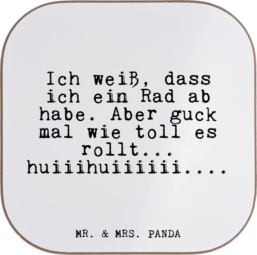 Mr. & Mrs. Panda Holzuntersetzer Ich weiß, dass ich... - Weiß - Geschenk, gläseruntersetzer, Frauen, Untersetzer für Gläser, Sprüche, Freundi...