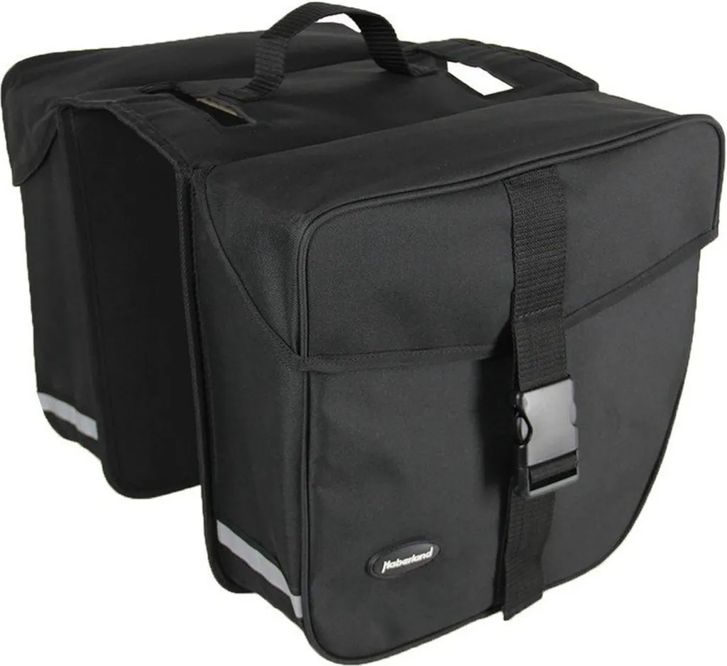 Sacoche double pour vélo électrique Haberland M, double bagage noir 31L
