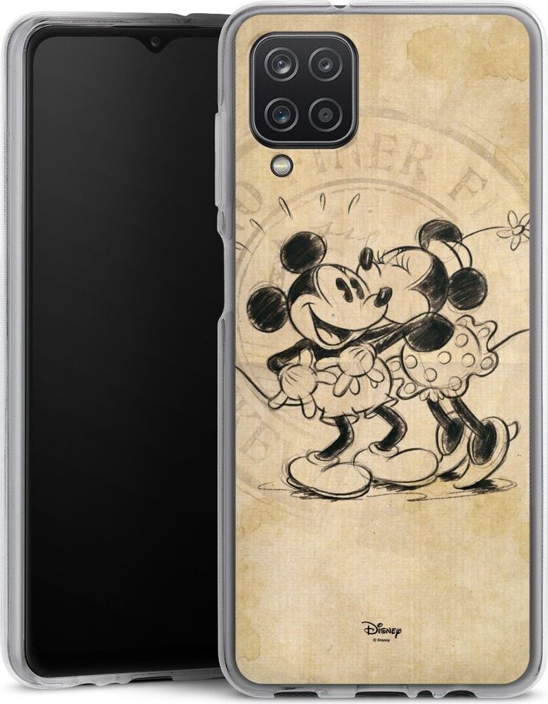 DeinDesign Handyhülle für Samsung Galaxy A12 Silikon Hülle Case Smartphone Schutzhülle Mickey Mouse Minnie Mouse Vintage