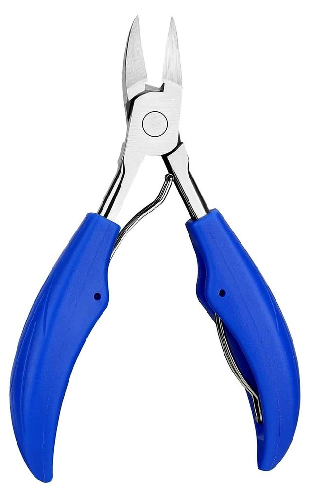 Zehennagelknipser für abgestorbene Haut und eingewachsene Nägel, Nagelhautschneider, Werkzeuge für Pediküre und Maniküre (blau)