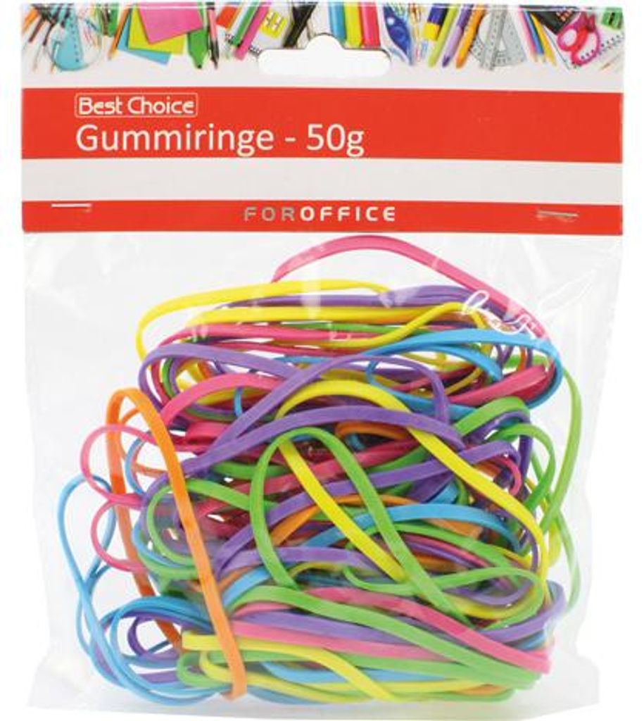 Gummiringe 50g Trendfarben sortiert 3mm breit Produktbild 