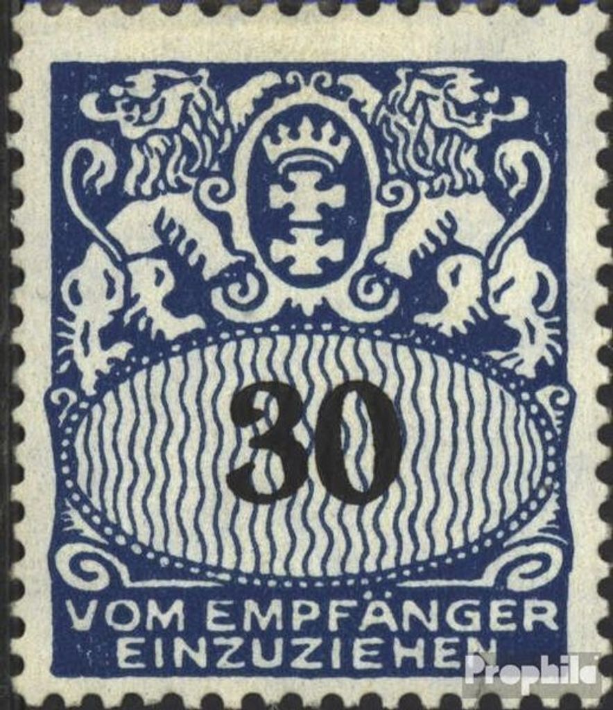 Briefmarken Danzig 1938 Mi P44 postfrisch Portomarke